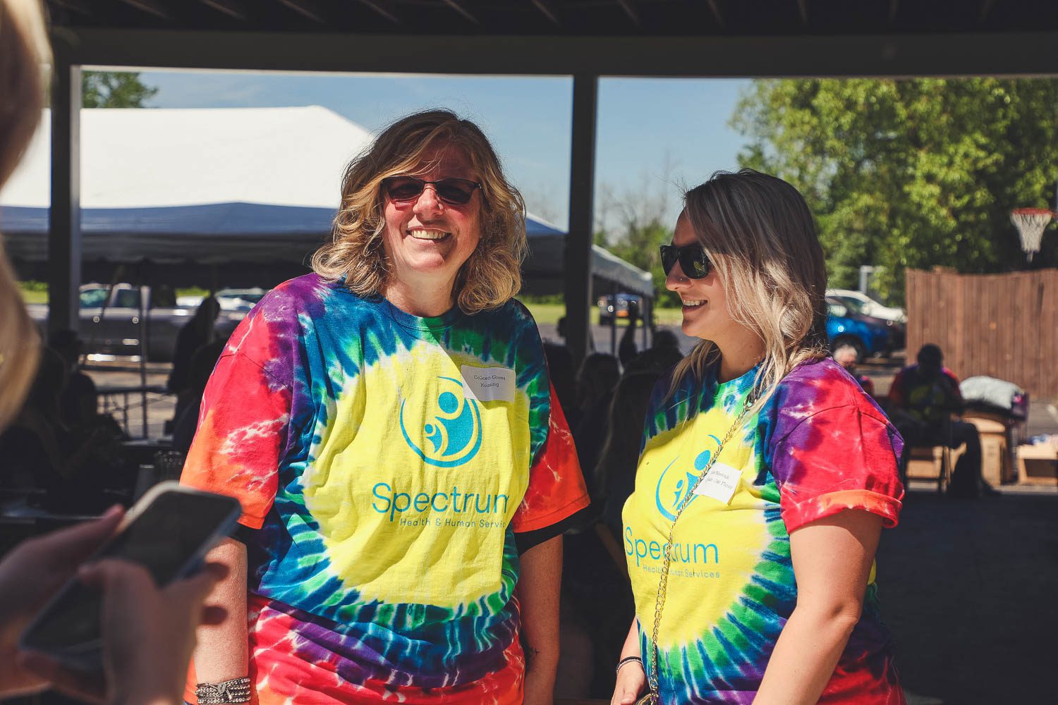 2 women volunteering at the spectrum health event 